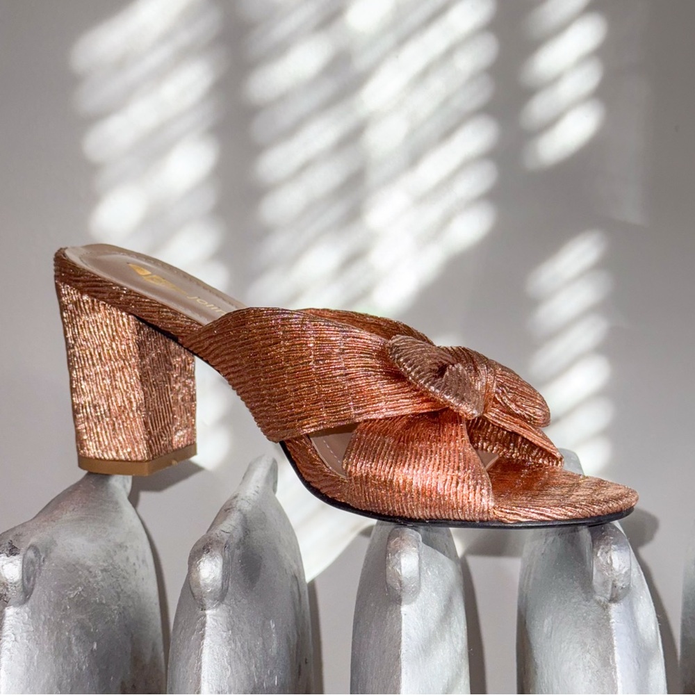 Rose Gold Heeled Sandals